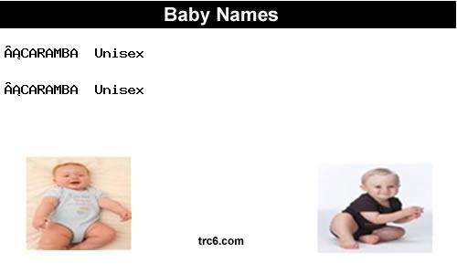 ¡caramba baby names