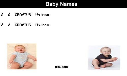 ​​gravius baby names