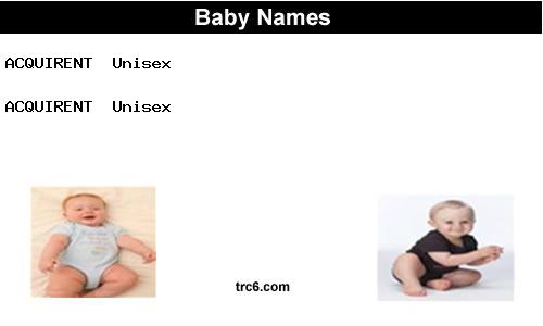 acquirent baby names