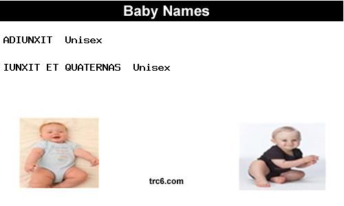 iunxit-et-quaternas baby names