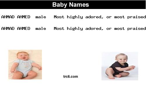 ahmad-ahmed baby names