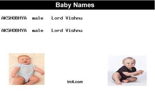 akshobhya baby names