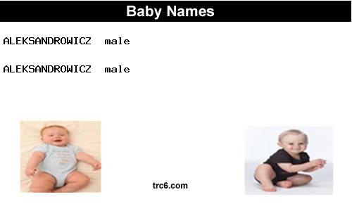 aleksandrowicz baby names