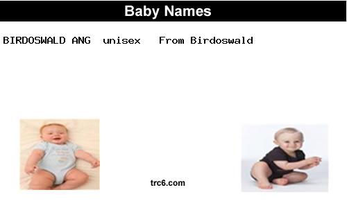 birdoswald-ang baby names