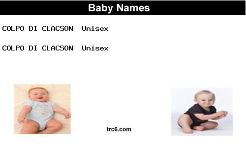 colpo-di-clacson baby names