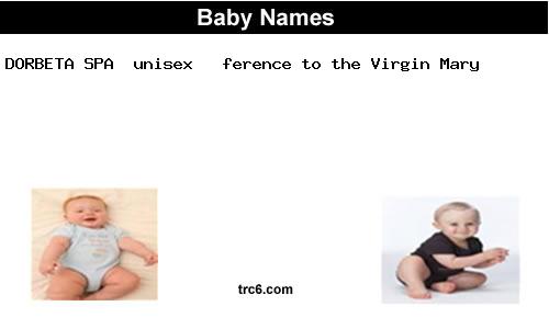 dorbeta-spa baby names