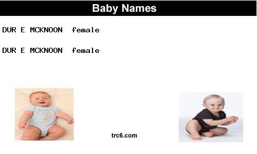 dur-e-mcknoon baby names