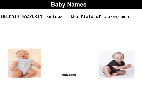 helkath-hazzurim baby names