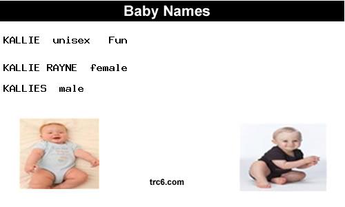 kallie-rayne baby names