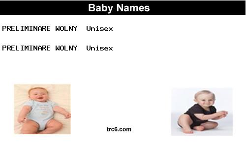 preliminare-wolny baby names