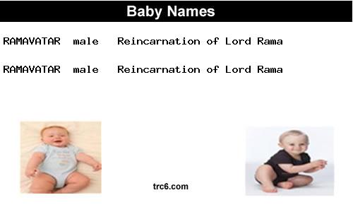 ramavatar baby names