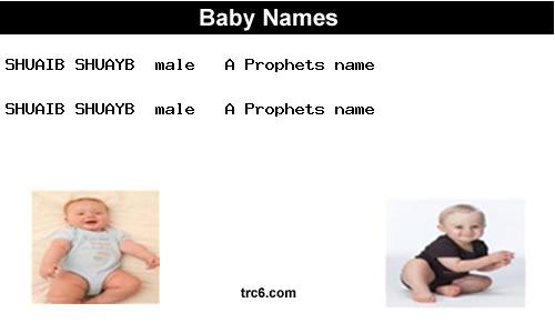 shuaib-shuayb baby names