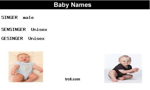 sensinger baby names