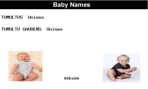 tumultu-gaudens baby names