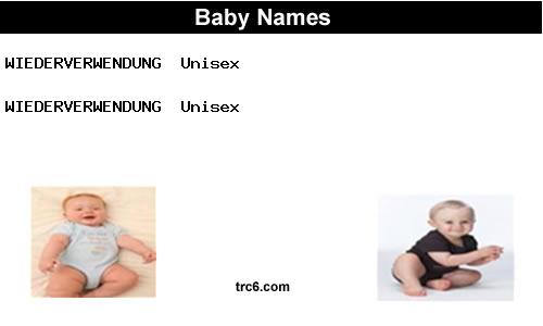 wiederverwendung baby names