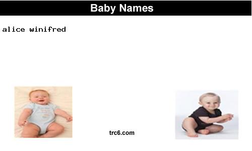 alice-winifred baby names